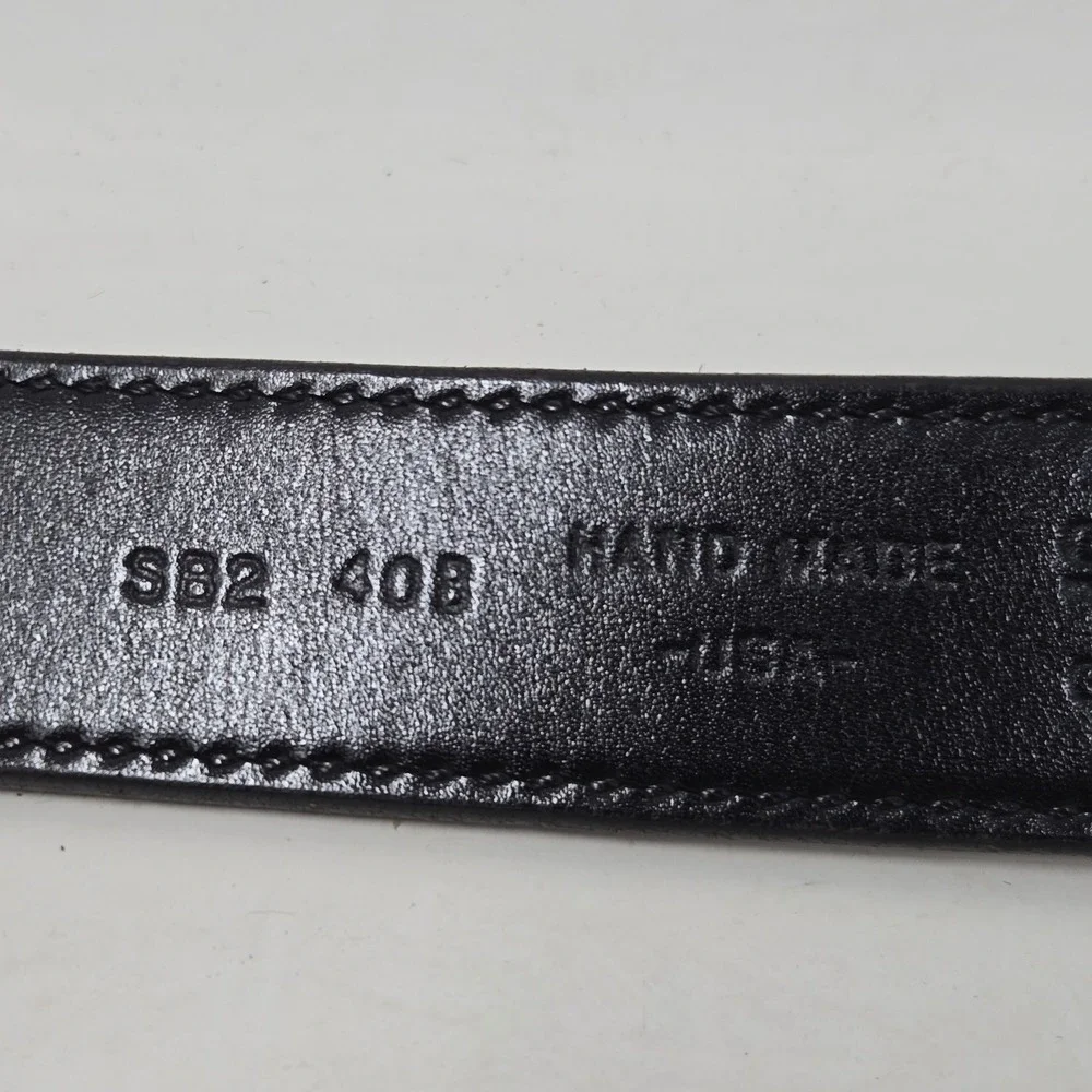 Galco SB2 Sport Belt Black Leather Solid Brass Buckle 40B Handmade USA